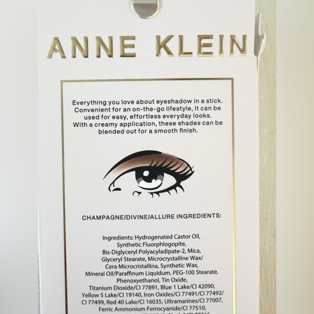 NWT Anne Klein Eyeshadow Crayon Duo Champagne & Allure Shimmer Eye Color - Picture 3 of 3